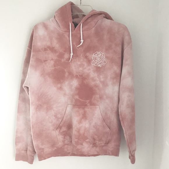 Obey Tops - Obey Mira Pink Rose Tie Dye Sweatshirt Medium
